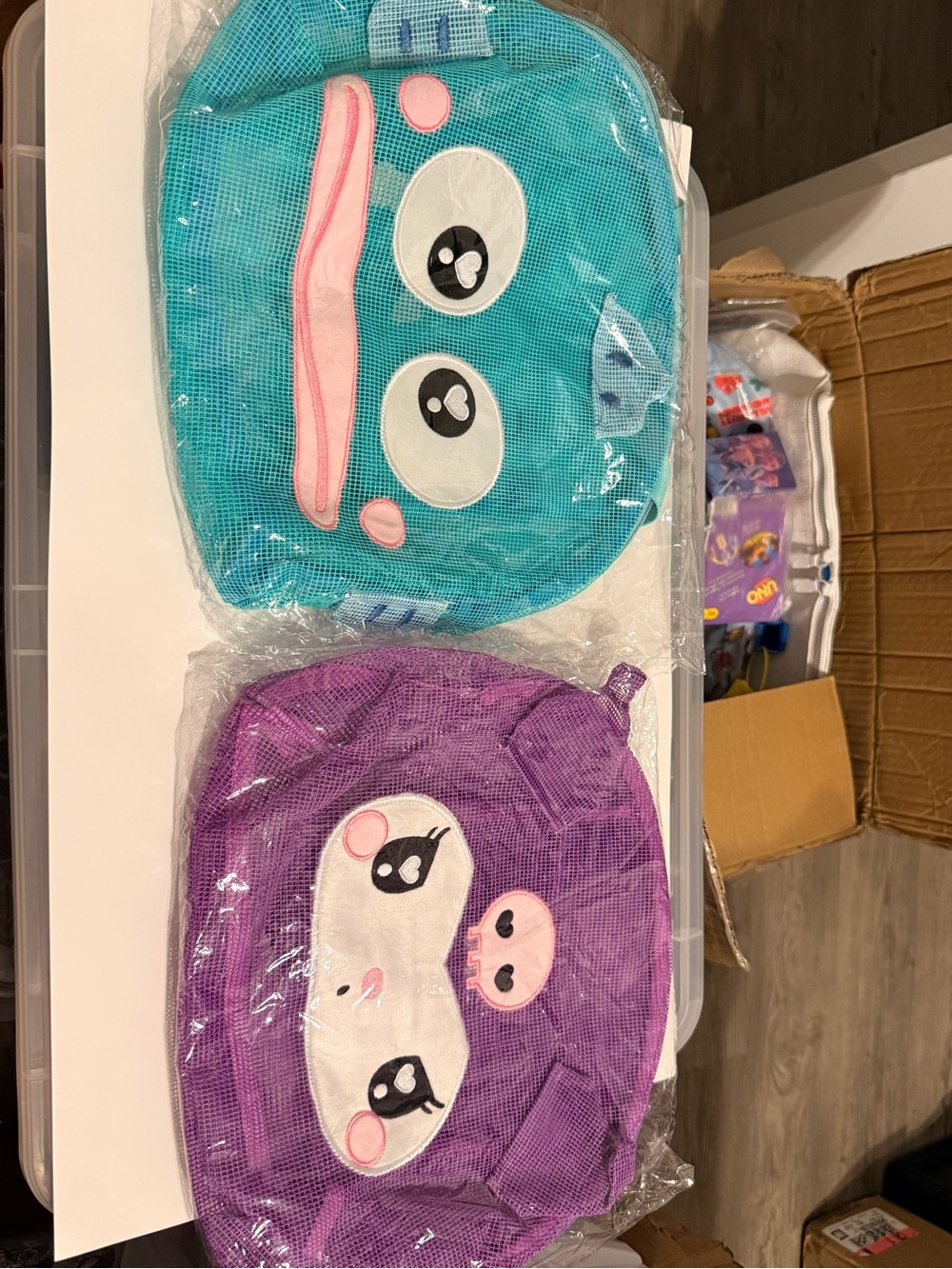 Kuku and Fishman mesh bags